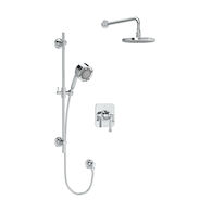 GRACELINE 1/2" THERMOSTATIC & PRESSURE BALANCE 3 FUNCTION SYSTEM TRIM WITH INTEGRATED VOLUME CONTROL, Polished Chrome, medium